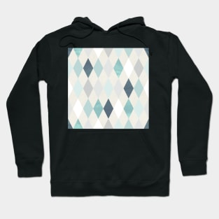 Simple Argyle Pattern in Blue and Silver Hoodie